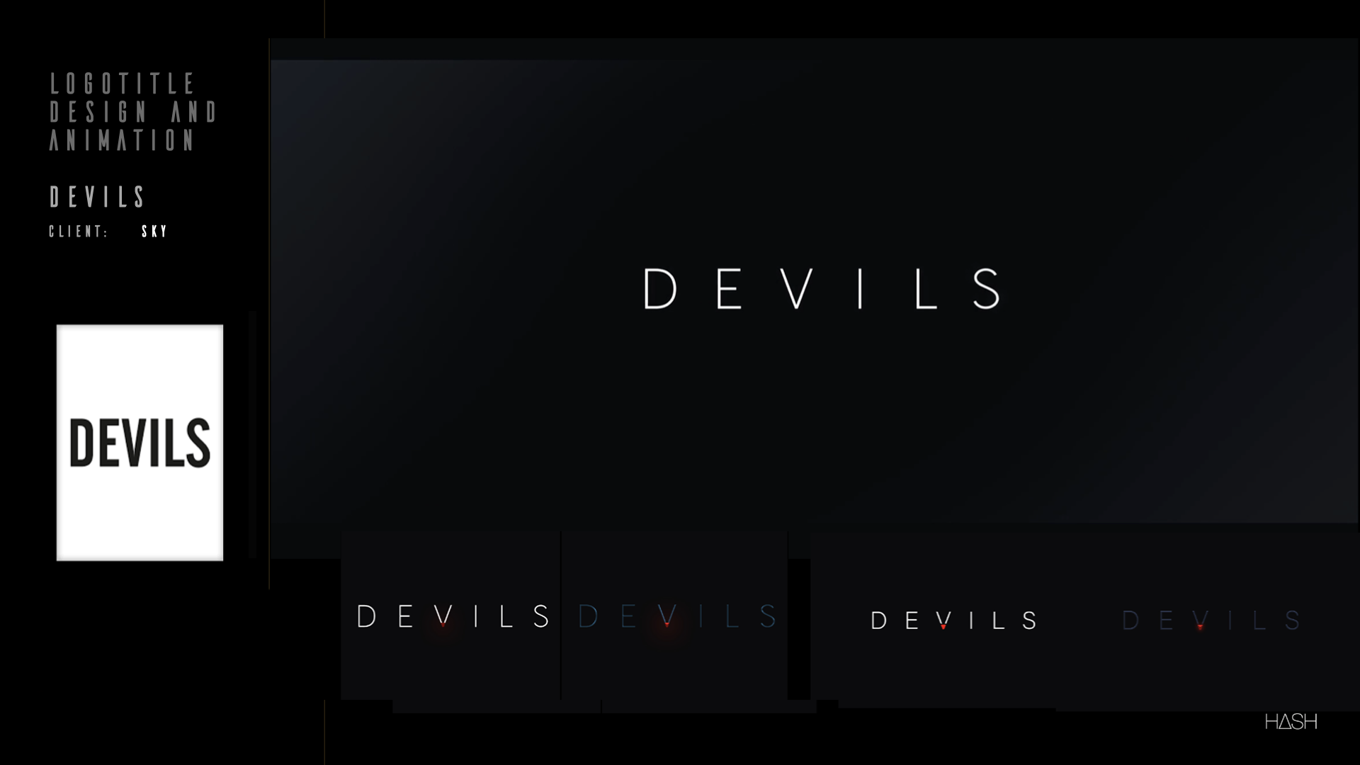 DEVILS - LOGO ANIMATION, STUDI DI LOGOTITLE DESIGN